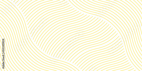Yellow instant noodle, pasta and spaghetti texture with geometric wavy lines. Ramen, pasta vector pattern. Background abstract food illustration. Eps 10