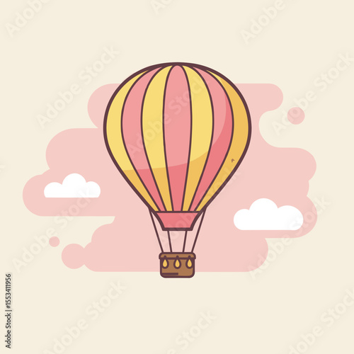 Hot air balloon floating in sky
