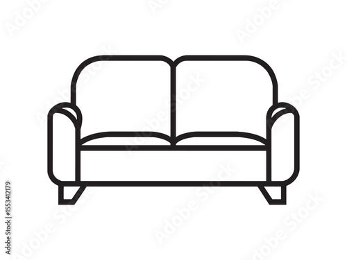 Modern Comfortable Sofa Minimalist Line Art