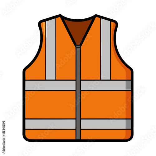 Flat safety vest  icon vector illustration design