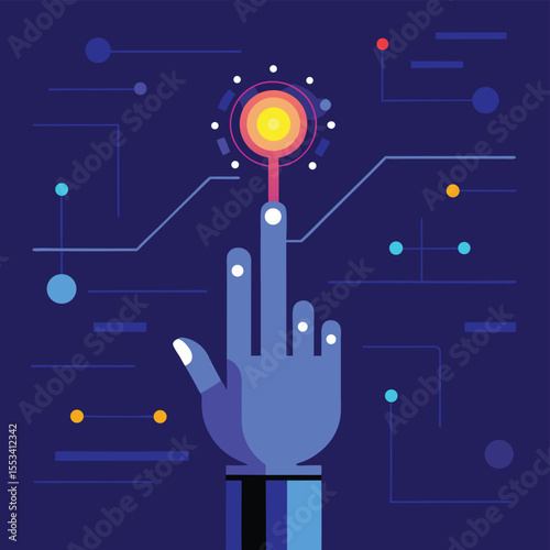 Digital Innovation  Interactive Technology Concept 1 (14).eps Illustration