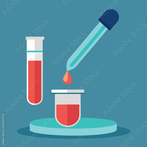 Medical Research Blood Sample Analysis and Testing in a Lab