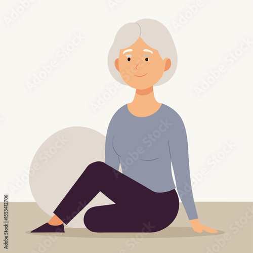 Senior Fitness Exercise Ball Workout for Active Aging