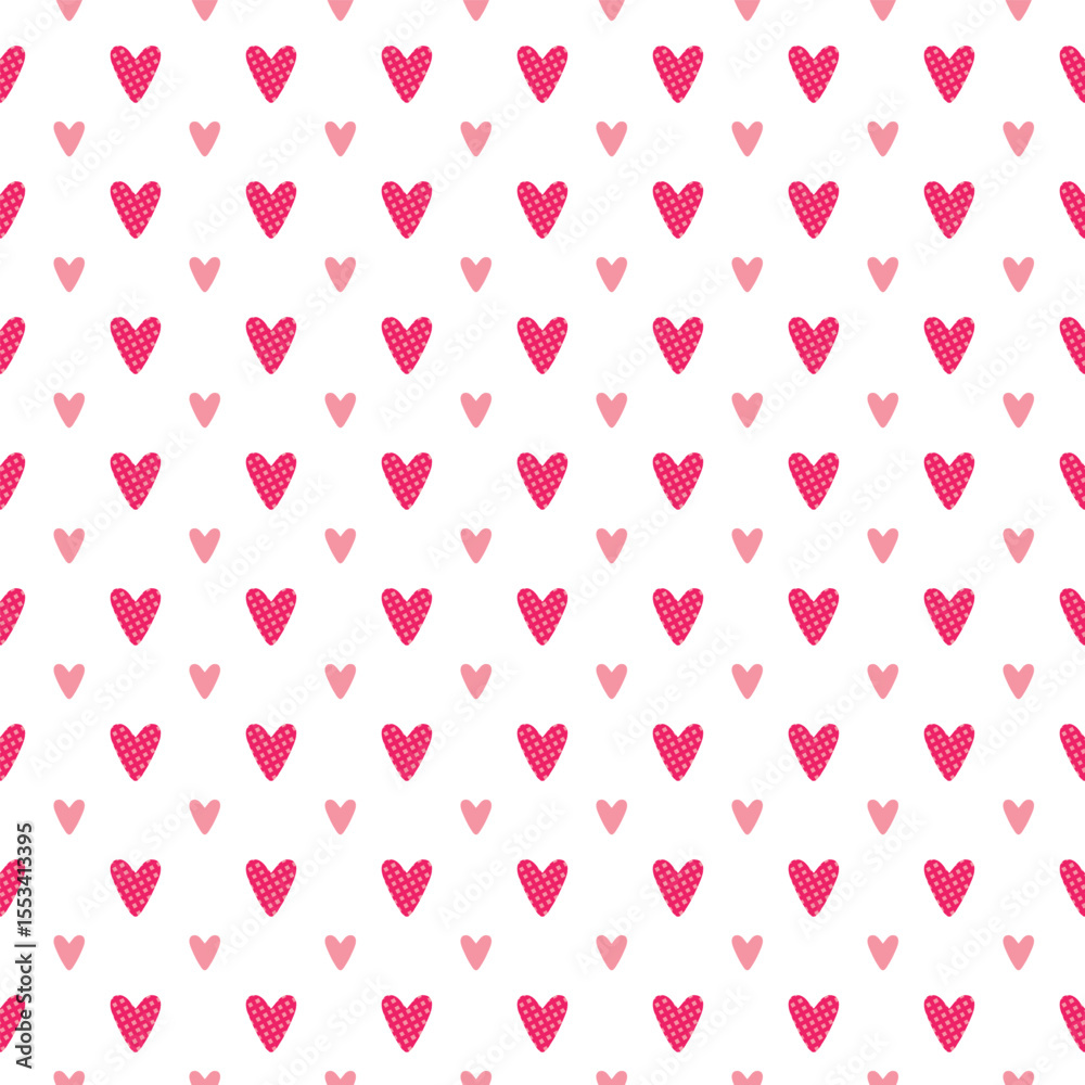 seamless pattern with pink heart
