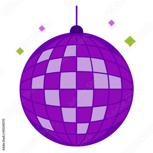 purple disco ball