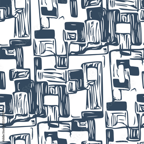 Seamless pattern with a simple abstract drawing