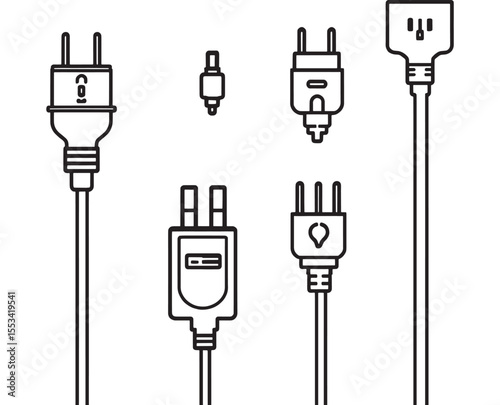 Power cable with multiple plug outlets