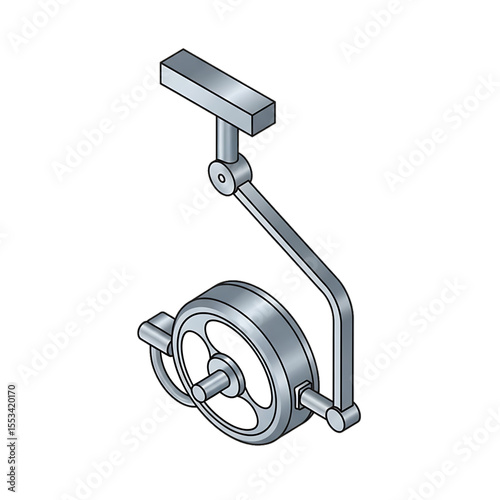 Surgical lamp used for lighting during operations.