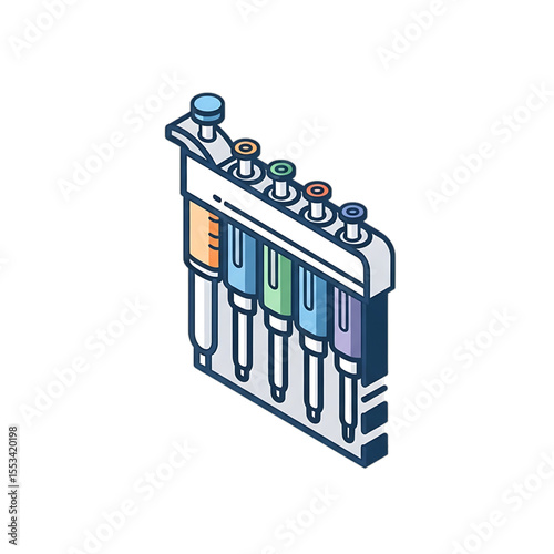 Blood sample test tubes in a rack for laboratory testing