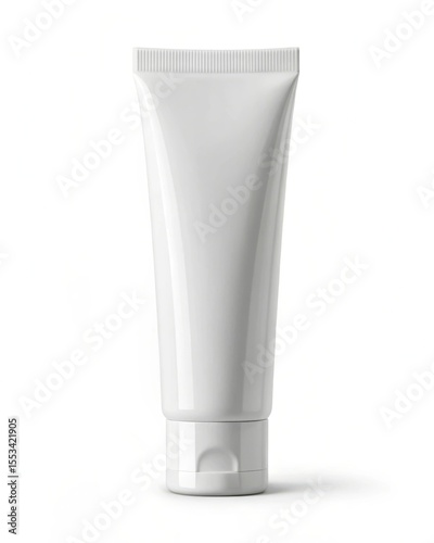 Blank white cosmetic tube is ready for branding with your logo for cream, lotion or gel products for beauty