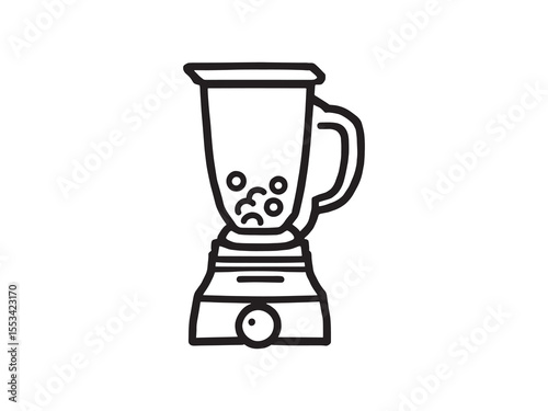 Simple blender outline drawing for kitchen appliance design