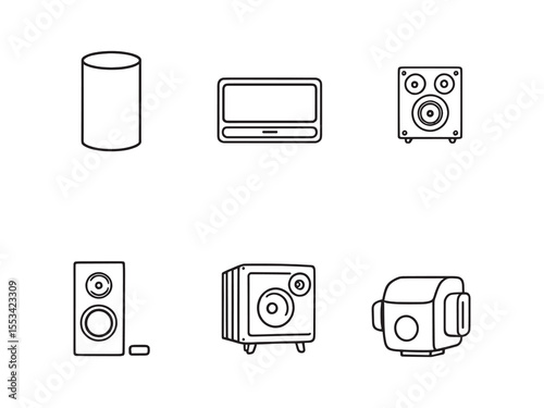 Simple Clean Speaker Icon Illustration
