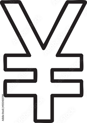 Yen Symbol A Comic-Style Vector Illustration of the Japanese Currency