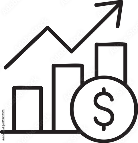 Financial Growth Upward Trend in Business Profits and Revenue