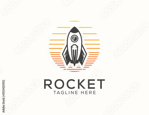 Free Download Modern Rocket Logo design template. Rocket illustration vector icon - GFXLoad