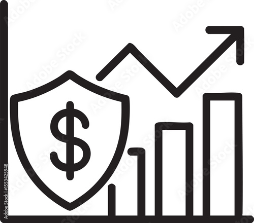 Financial Growth Protection Secure Investment Strategy Icon