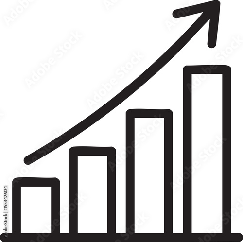 Growth Chart Upward Trend, Progress, Success, Development, Increase
