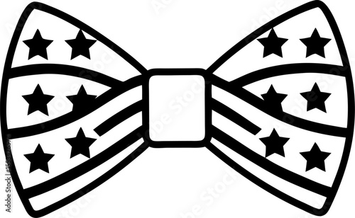 American Flag Bowtie Design a Symbol of Patriotism and Celebration Suitable for Independence Day and Festive Occasions with a Classic Vintage Charm