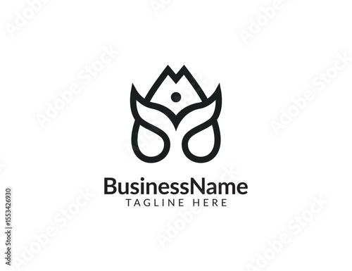 Fish logo with letter A. Letter A fish tail logo design