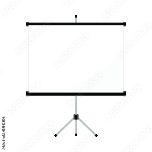 Projector screen vector in white background