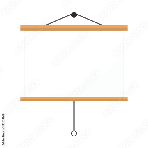 Projector screen vector in white background