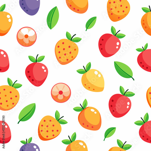 seamless pattern with fruits