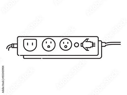 Simple Power Strip Vector Illustration
