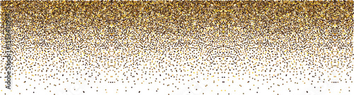 Gold Glitter Luxury Confetti Sparkles, Shiny Golden Particles Scattered on White Background, Premium Vector for Celebration, Festive Event, Party, Holiday or Luxury Design Projects