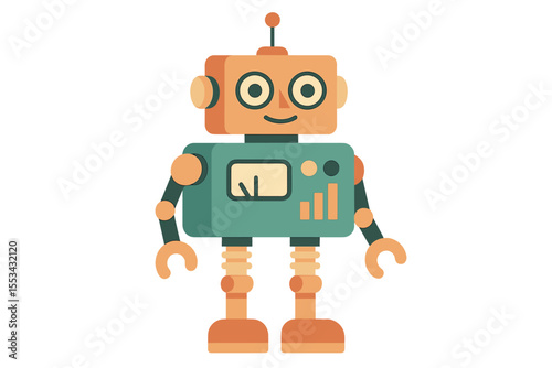 Retro-Cute Friendly Robot