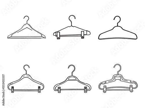 Simple outline vector drawing of a hanger