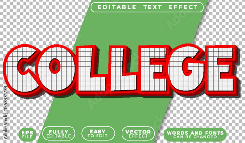  College Campus Student Study Lecture Education Editable Vector Text File