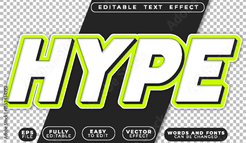  Hype Trend Energy Colorful Street Style Editable Vector Text File