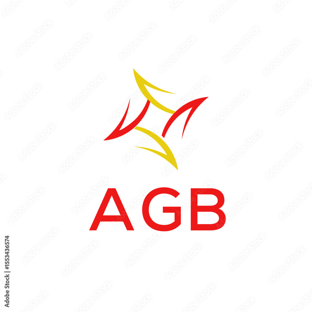 Obraz premium AGB Letter Initial Logo Design Template Vector Illustration