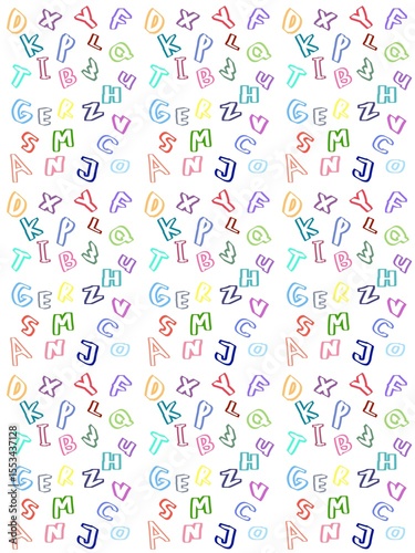 seamless pattern alphabets
