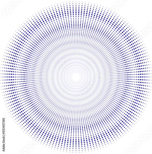 Halftone translucent gradient circle overlay