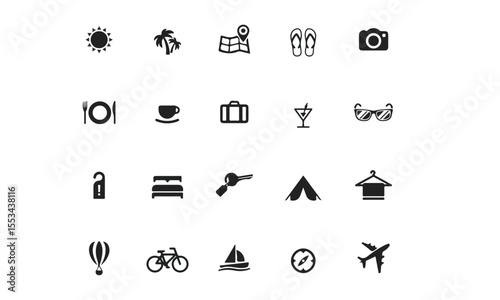 Travel icons set