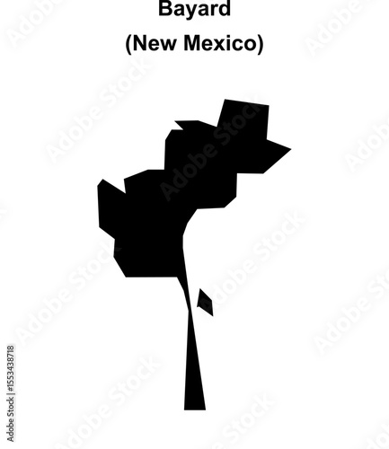 Bayard (New Mexico) blank outline map
