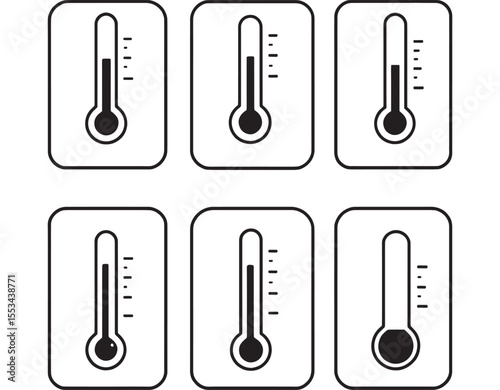Thermometer Healthcare Equipment Line Drawing