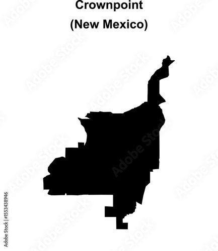 Crownpoint (New Mexico) blank outline map
