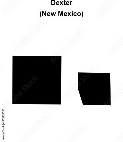 Dexter (New Mexico) blank outline map