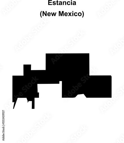 Estancia (New Mexico) blank outline map