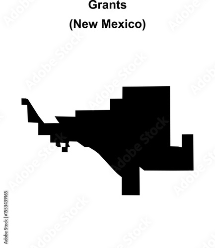 Grants (New Mexico) blank outline map