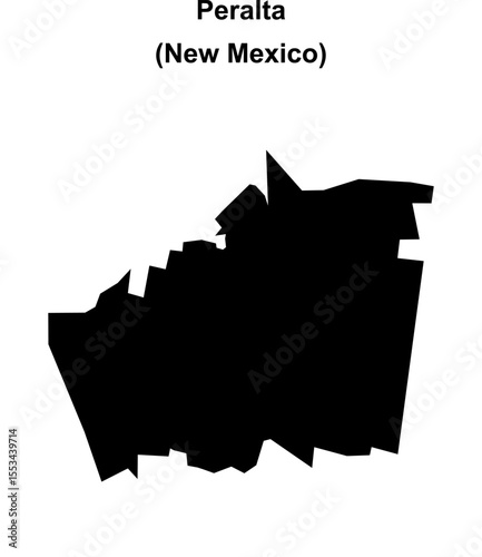 Peralta (New Mexico) blank outline map