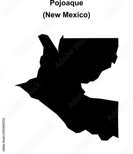 Pojoaque (New Mexico) blank outline map