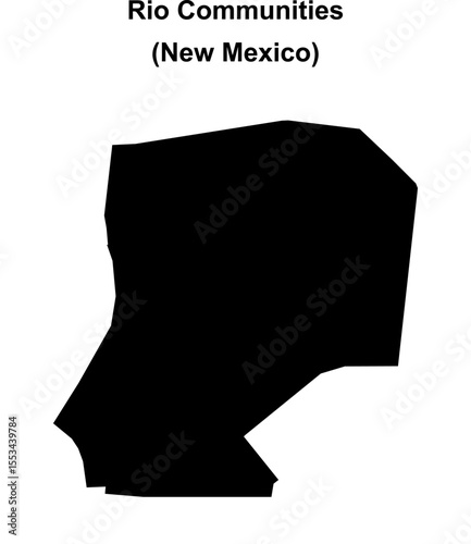 Rio Communities (New Mexico) blank outline map