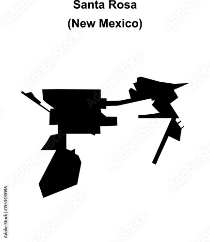 Santa Rosa (New Mexico) blank outline map