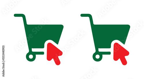 red shopping cart icon