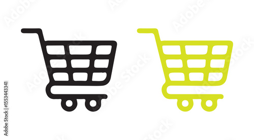 shopping cart icon set