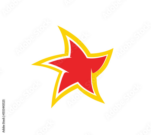 Star Sticker icon - Vector illustration for Events or Awards.