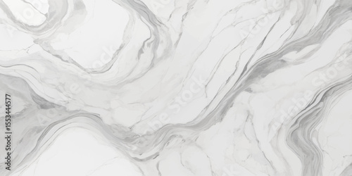 Elegant abstract marble texture with gray veins isolated on white background